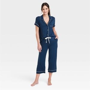 NWT! Top Only!! Women's Cloud knit Pajamas Auden Top Navy XS